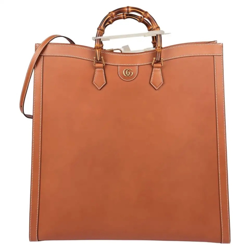 Gucci Leather Maxi bamboo Tote - Picture 4 of 6
